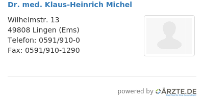 Dr med klaus heinrich michel
