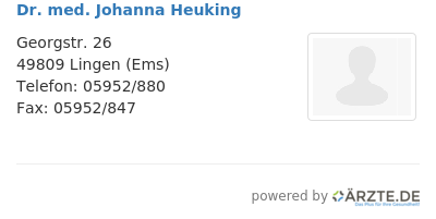 Dr med johanna heuking