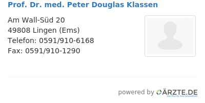 Prof dr med peter douglas klassen