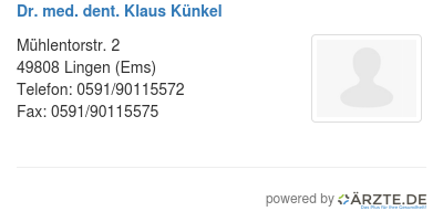 Dr med dent klaus kuenkel