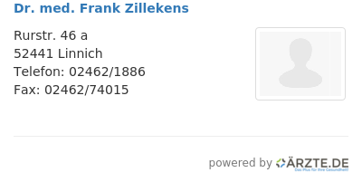 Dr med frank zillekens