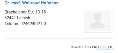 Dr med waltraud hofmann