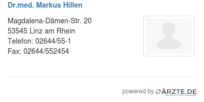 Dr med markus hillen