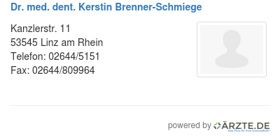 Dr med dent kerstin brenner schmiege