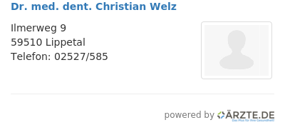 Dr med dent christian welz 652369