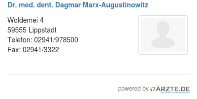 Dr med dent dagmar marx augustinowitz