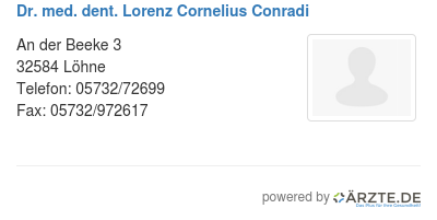 Dr med dent lorenz cornelius conradi