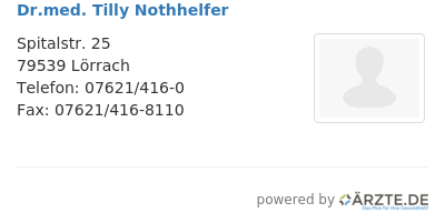 Dr med tilly nothhelfer