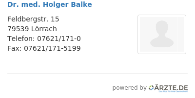 Dr med holger balke