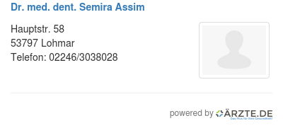 Dr med dent semira assim