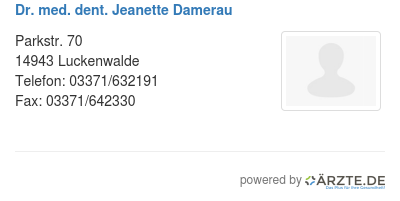 Dr med dent jeanette damerau