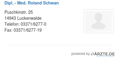 Dipl med roland schwan