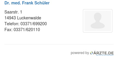 Dr med frank schueler