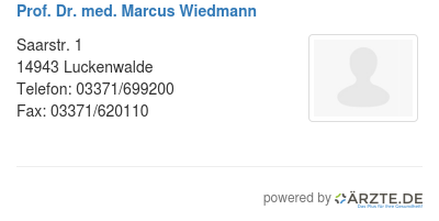 Prof dr med marcus wiedmann