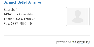 Dr med detlef schenke