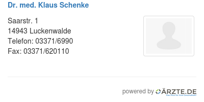 Dr med klaus schenke