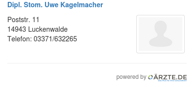 Dipl stom uwe kagelmacher