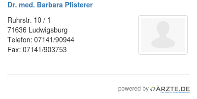 Dr med barbara pfisterer