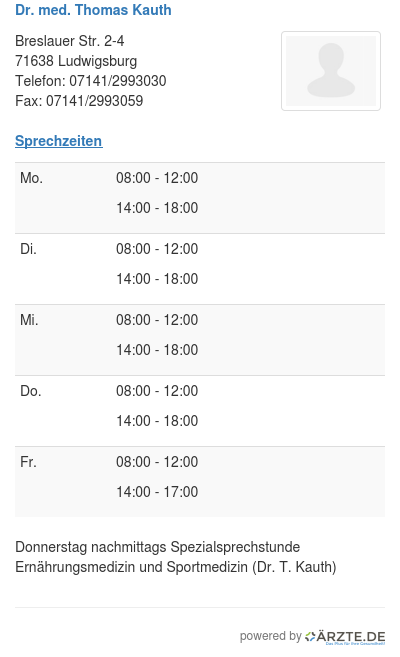 Dr med thomas kauth