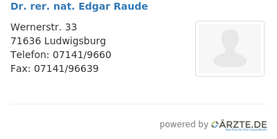 Dr rer nat edgar raude