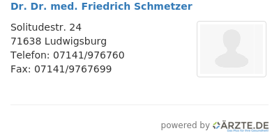 Dr dr med friedrich schmetzer