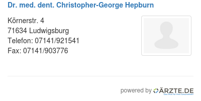 Dr med dent christopher george hepburn