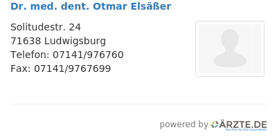 Dr med dent otmar elsaesser