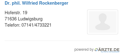 Dr phil wilfried rockenberger