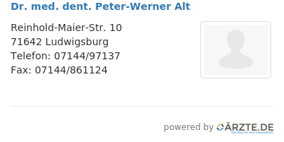 Dr med dent peter werner alt