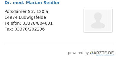 Dr med marian seidler