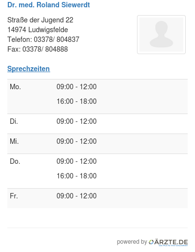 Dr med roland siewerdt