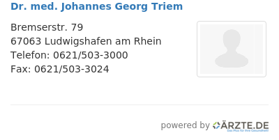 Dr med johannes georg triem