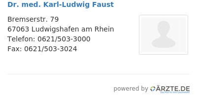 Dr med karl ludwig faust