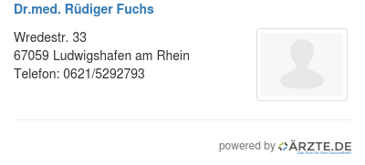 Dr med ruediger fuchs