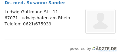 Dr med susanne sander