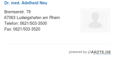 Dr med adelheid neu