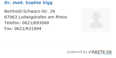 Dr med sophie sigg