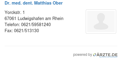 Dr med dent matthias ober