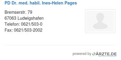 Pd dr med habil ines helen pages
