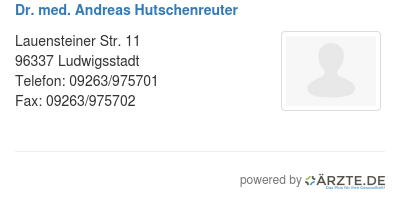 Dr med andreas hutschenreuter