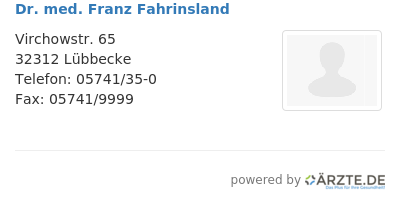 Dr med franz fahrinsland
