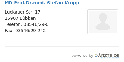 Md prof dr med stefan kropp