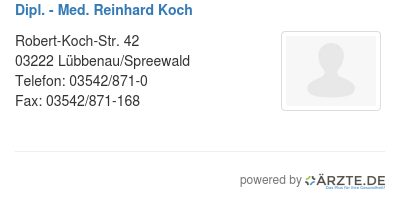 Dipl med reinhard koch