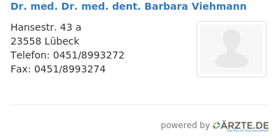 Dr med dr med dent barbara viehmann