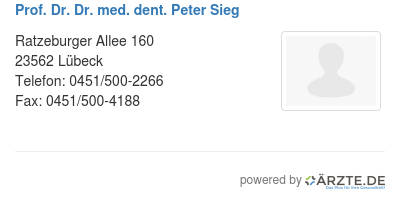 Prof dr dr med dent peter sieg