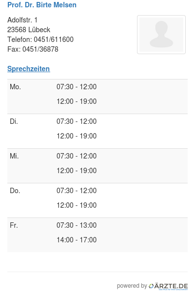 Prof dr birte melsen