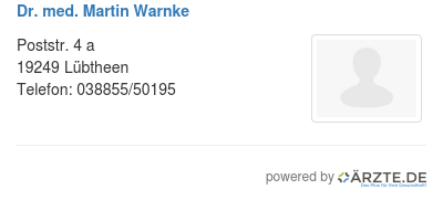 Dr med martin warnke