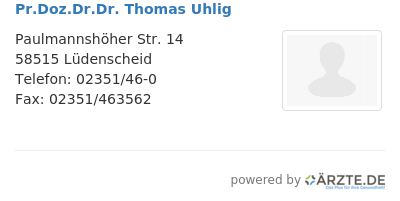 Pr doz dr dr thomas uhlig