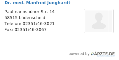Dr med manfred junghardt
