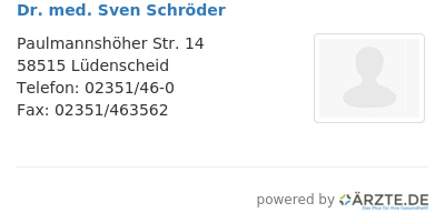 Dr med sven schroeder